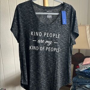 Apt. 9 Women's Charcoal Graphic Tee